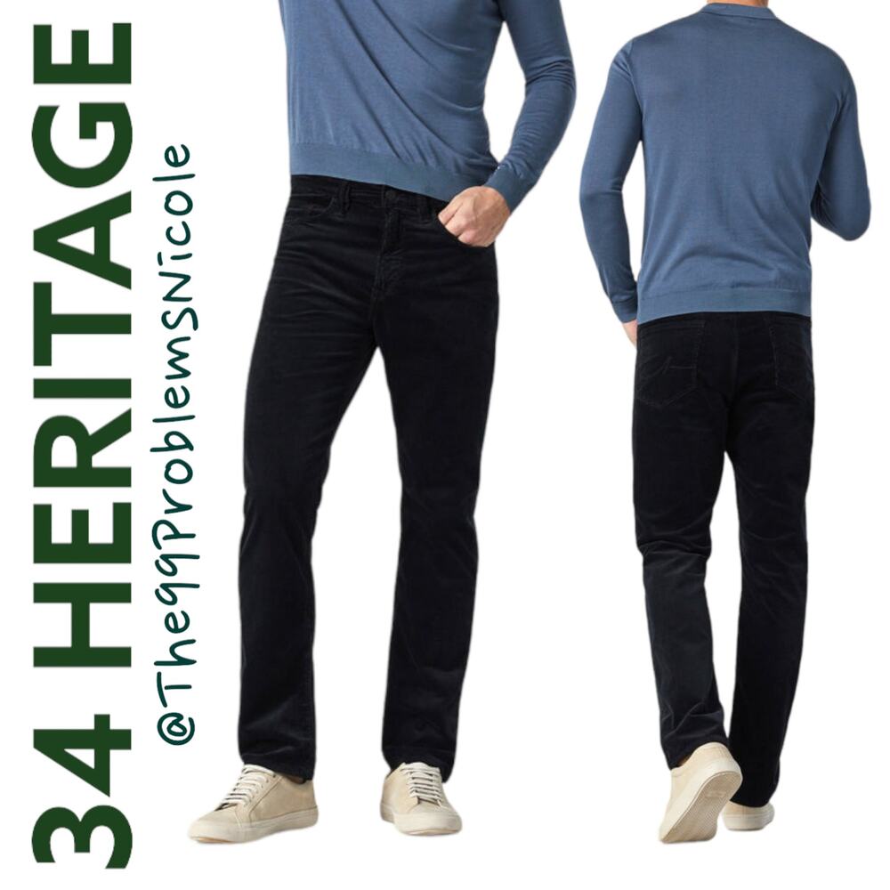 34 Heritage Black Corduroy Pants